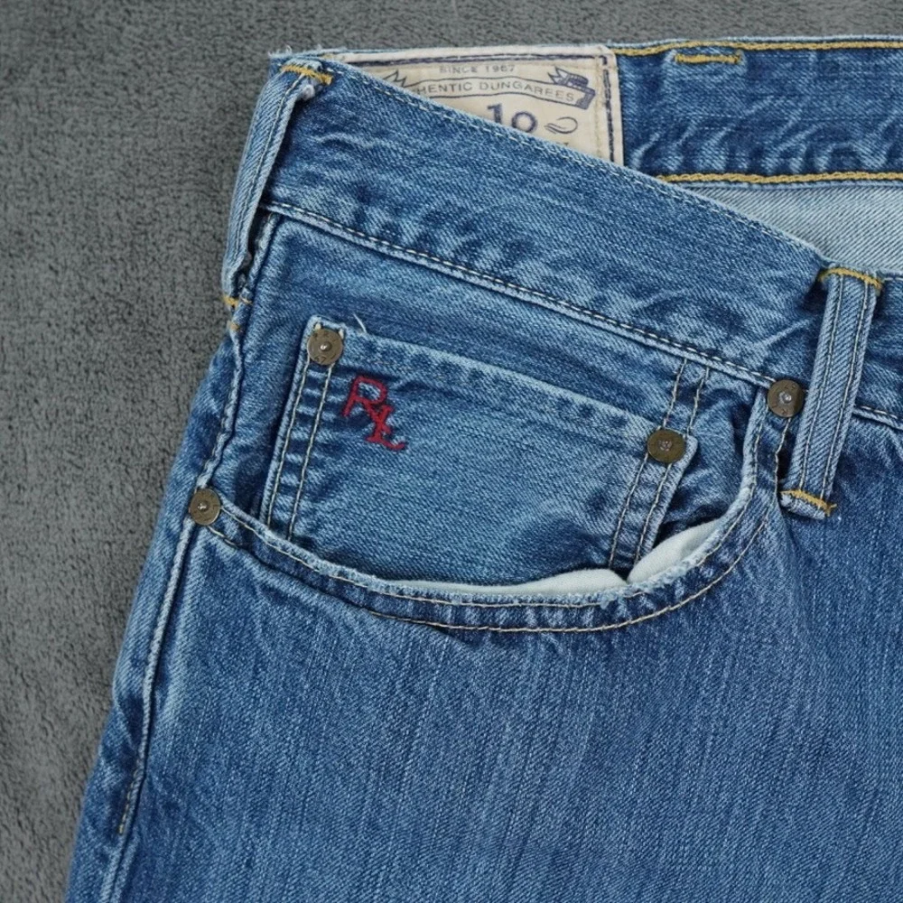 Polo‎ Ralph Lauren Hampton Jeans Men 38Tx36 Blue Tall Straight RL Logo Western